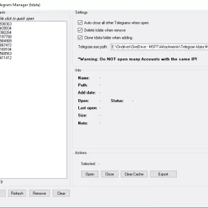 Telegram Multi Manager (tdata) – Quản lý số lượng lớn tk, tiết kiệm dung lượng ổ cứng